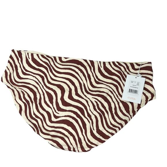 Andie Swim 'The Hipster' Swim Bottom in Bias Truffle Stripe Size Large NWT - Picture 6 of 10